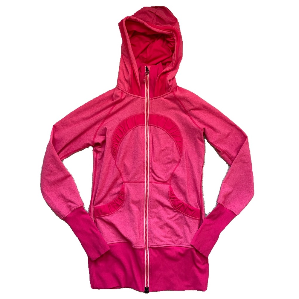 Pink Lululemon Zip Up Hooded Sweatshirt
